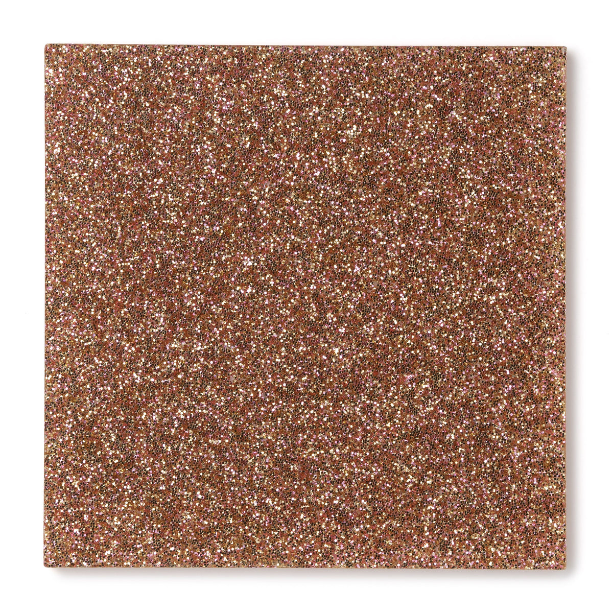 Canal Plastics Center Rose Gold Glitter Acrylic Plexiglass Sheet, Swatch View - Urban Spark Collection for crafts, signage, displays, and even furniture accents