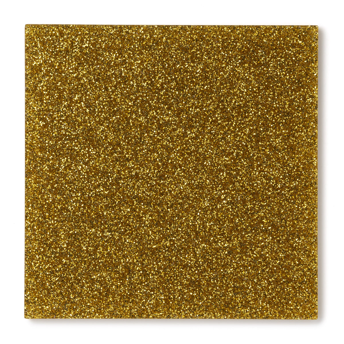 Canal Plastics Center Gold Glitter Acrylic Plexiglass Sheet, Swatch View - Urban Spark Collection for crafts, signage, displays, and even furniture accents