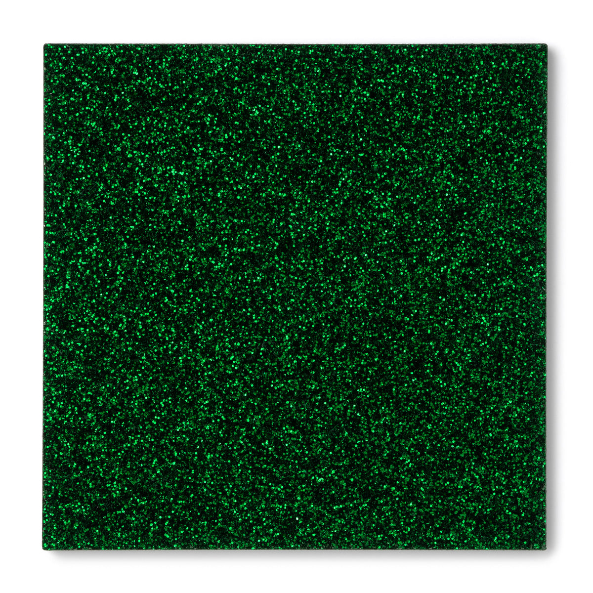 Canal Plastics Center Green Glitter Acrylic Plexiglass Sheet, Swatch View - Urban Spark Collection for crafts, signage, displays, and even furniture accents