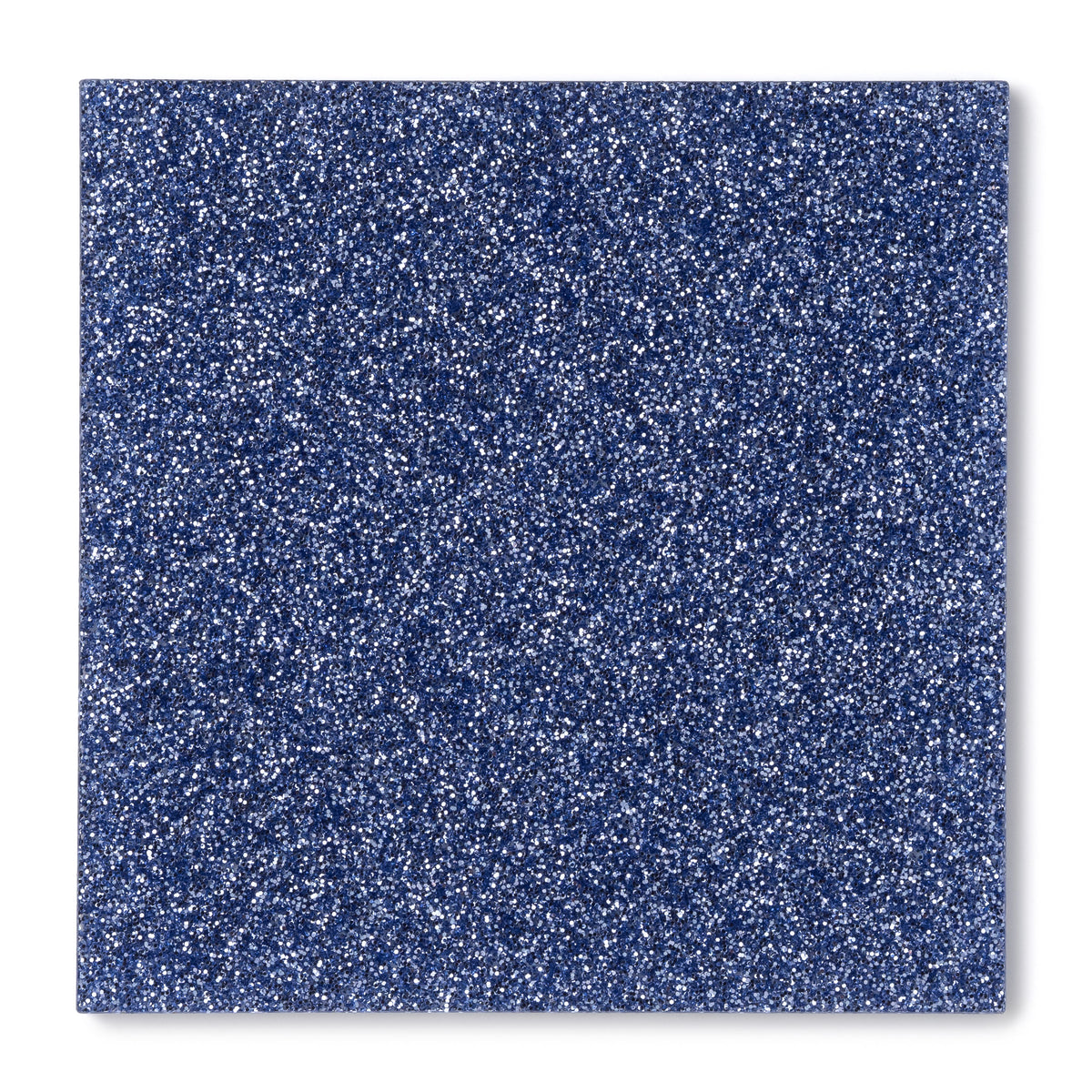 Canal Plastics Center Blue Glitter Acrylic Plexiglass Sheet, Swatch View - Urban Spark Collection for crafts, signage, displays, and even furniture accents