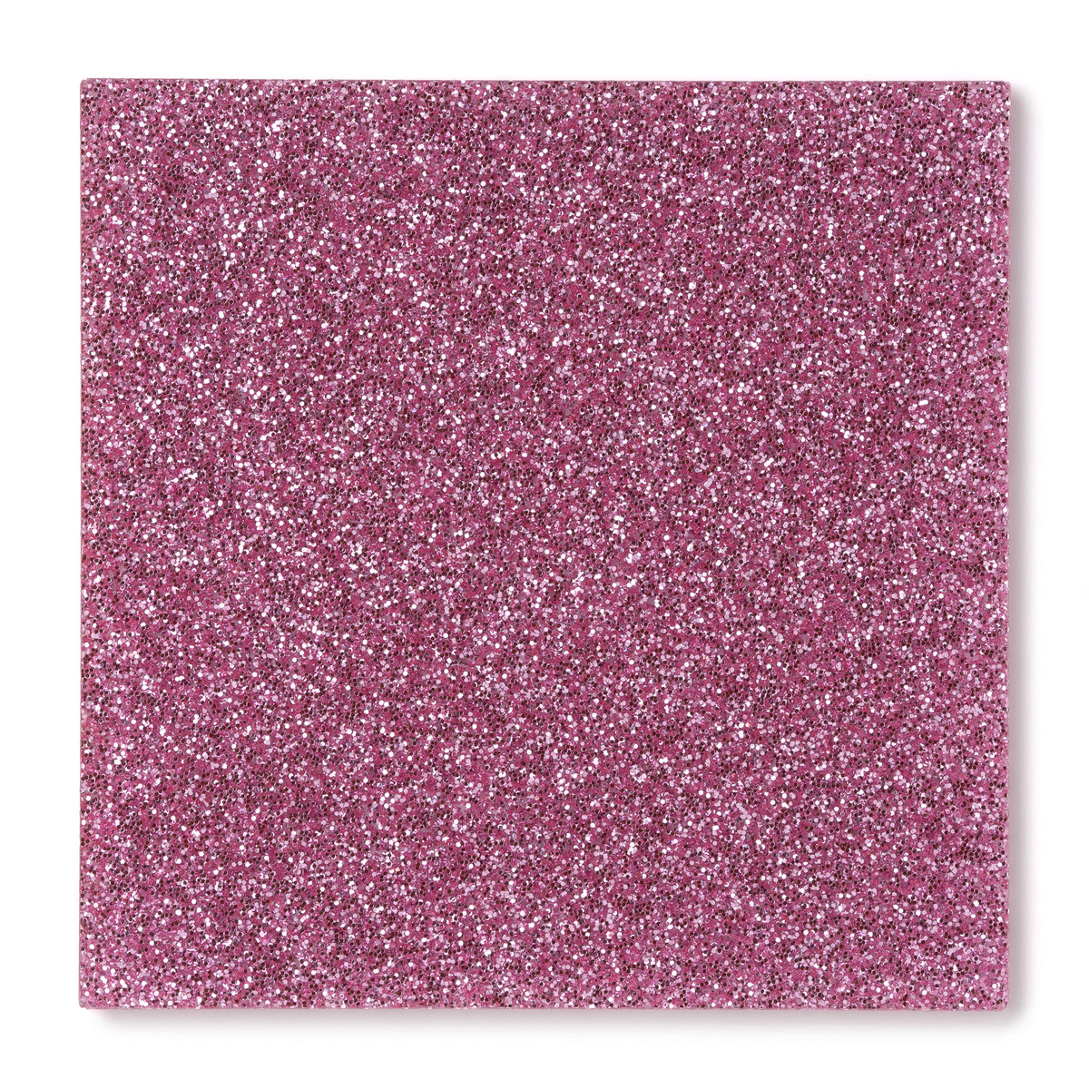 Canal Plastics Center Pink Glitter Acrylic Plexiglass Sheet, Swatch View - Urban Spark Collection for crafts, signage, displays, and even furniture accents