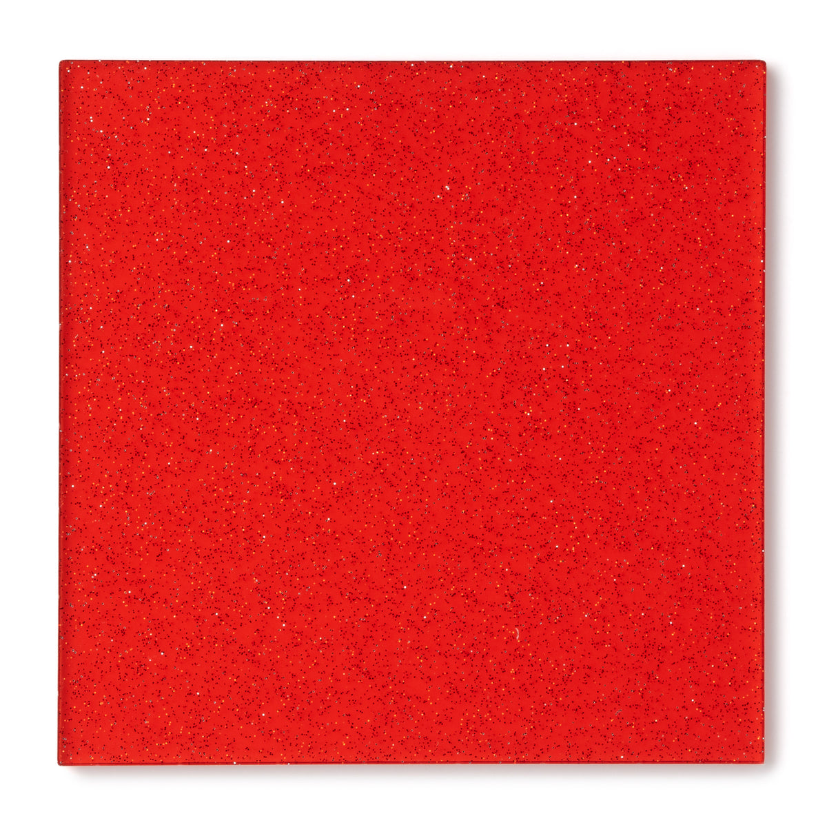Canal Plastics Center Red Shimmer Acrylic Plexiglass Sheet, Swatch View - Urban Spark Collection for crafts, signage, displays, and even furniture accents