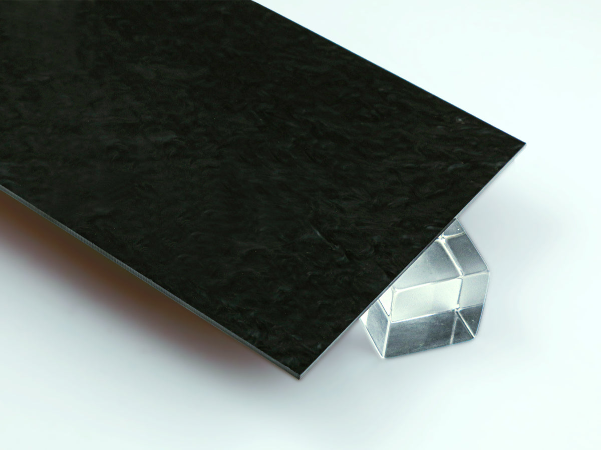 P016 Gotham Black Pearl Acrylic Plexiglass Sheet, Top view - Canal Plastics Center