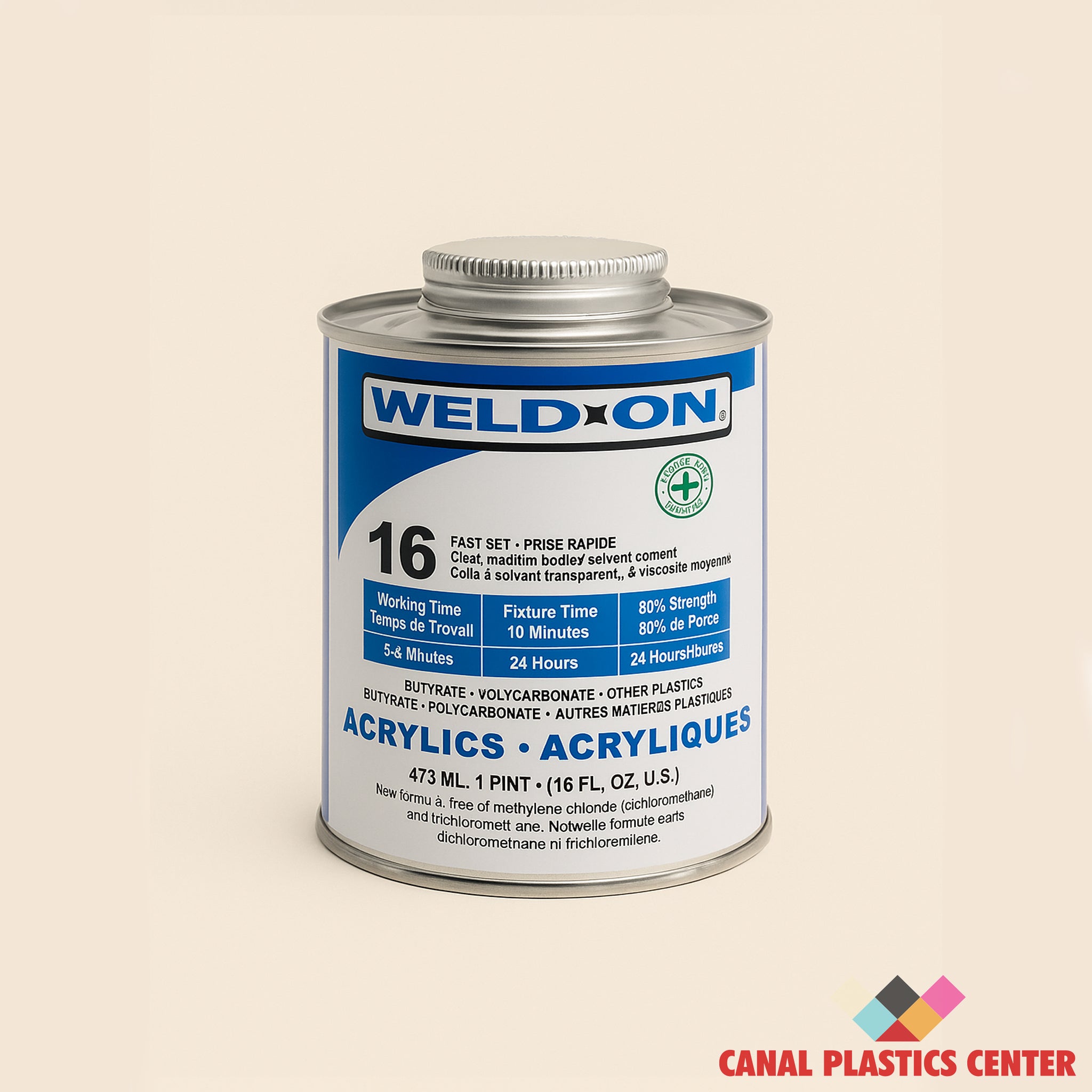 Weld-On 16 Medium-Bodied Acrylic Cement | Canal Plastics Center