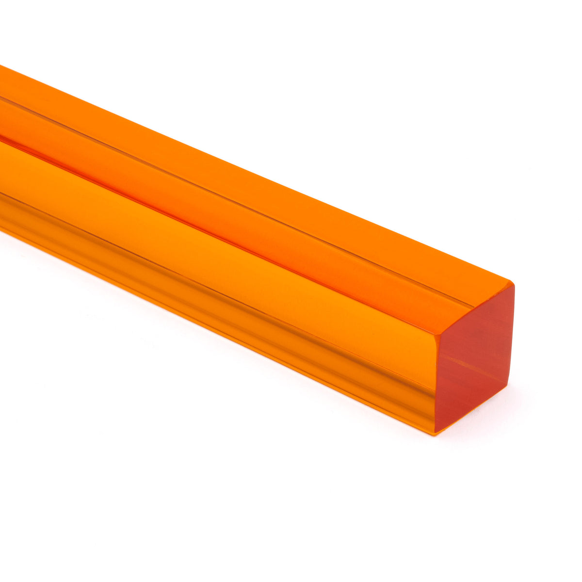 Amber Transparent Acrylic Square Rod