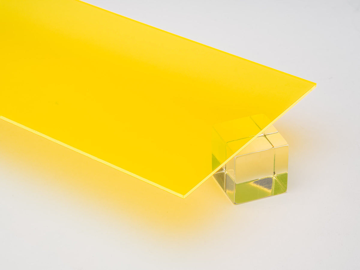 Yellow Fluorescent Acrylic Plexiglass Sheet, color 5740