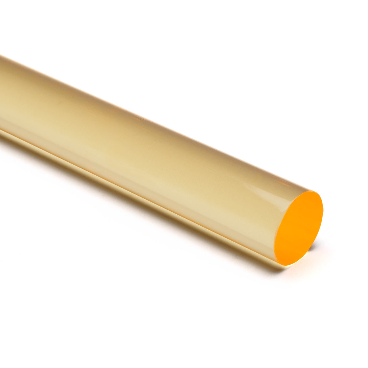 Yellow Fluorescent Acrylic Round Rod