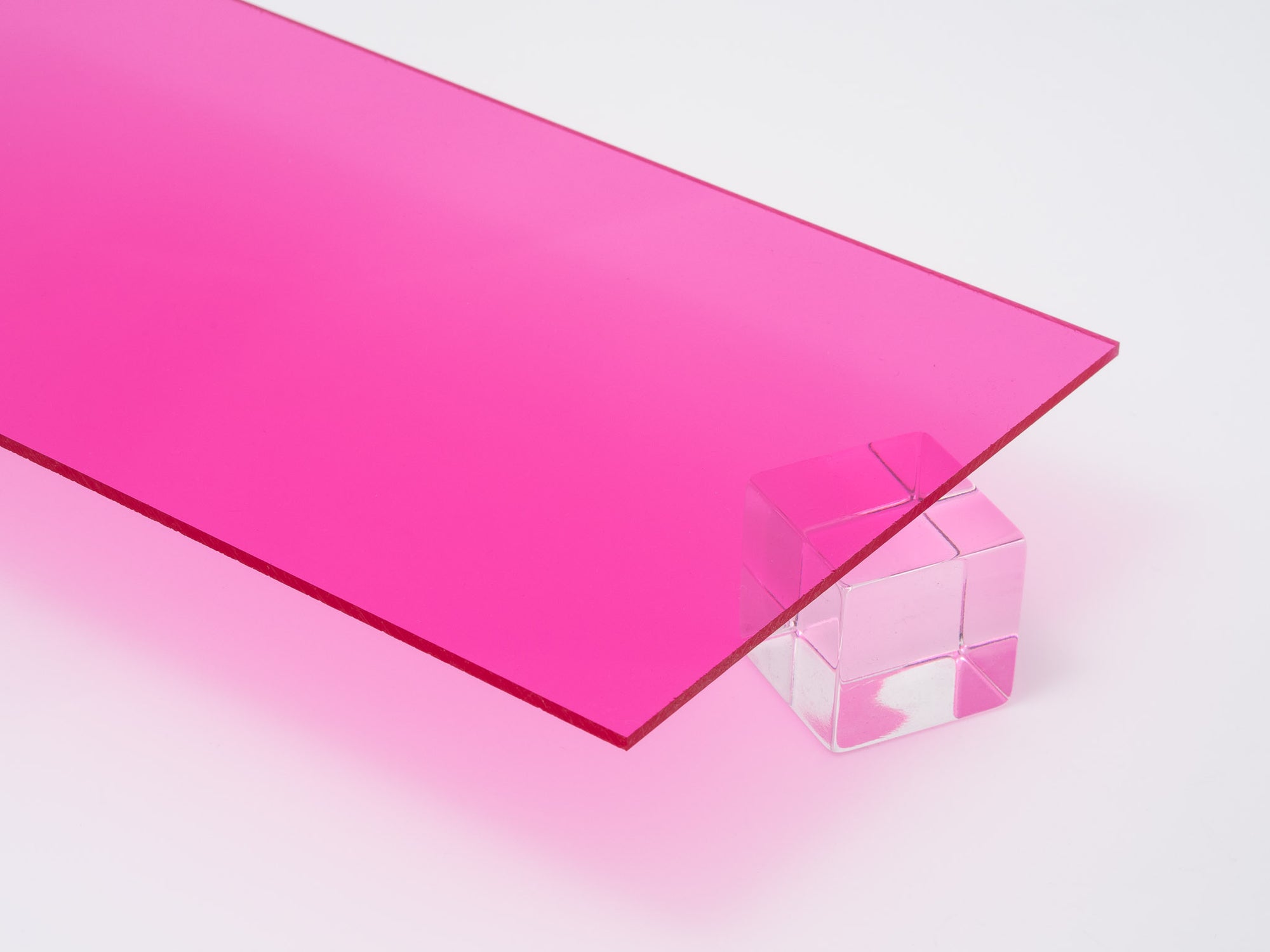 Magenta Transparent Acrylic Plexiglass Sheet, Top View