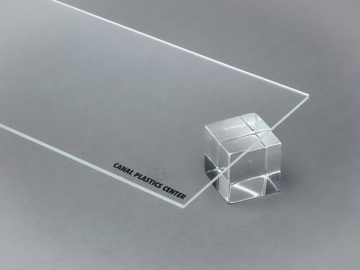 Clear Colorless Acrylic Plexiglass Sheet, Top view - Canal Plastics Center
