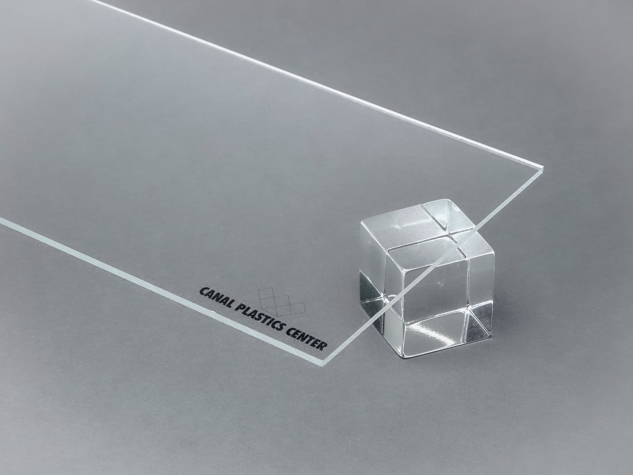 Clear Colorless Acrylic Plexiglass Sheet, Top view - Canal Plastics Center
