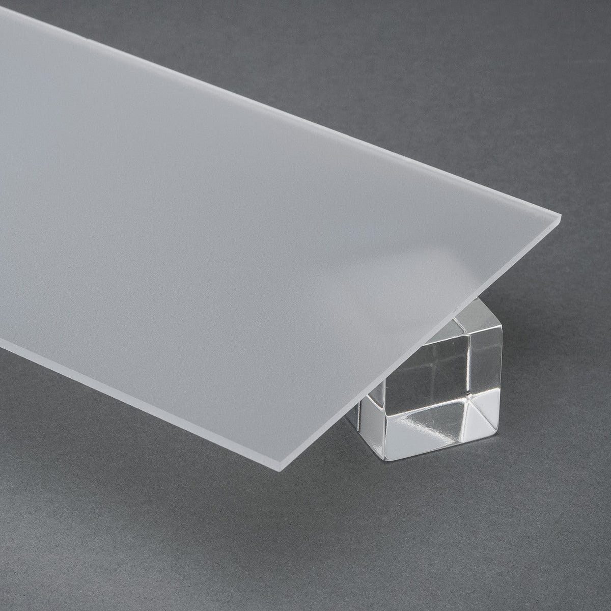 Frosted Satin Ice Acrylic Plexiglass Sheet, color 0D010 DF, Top view - Canal Plastics Center