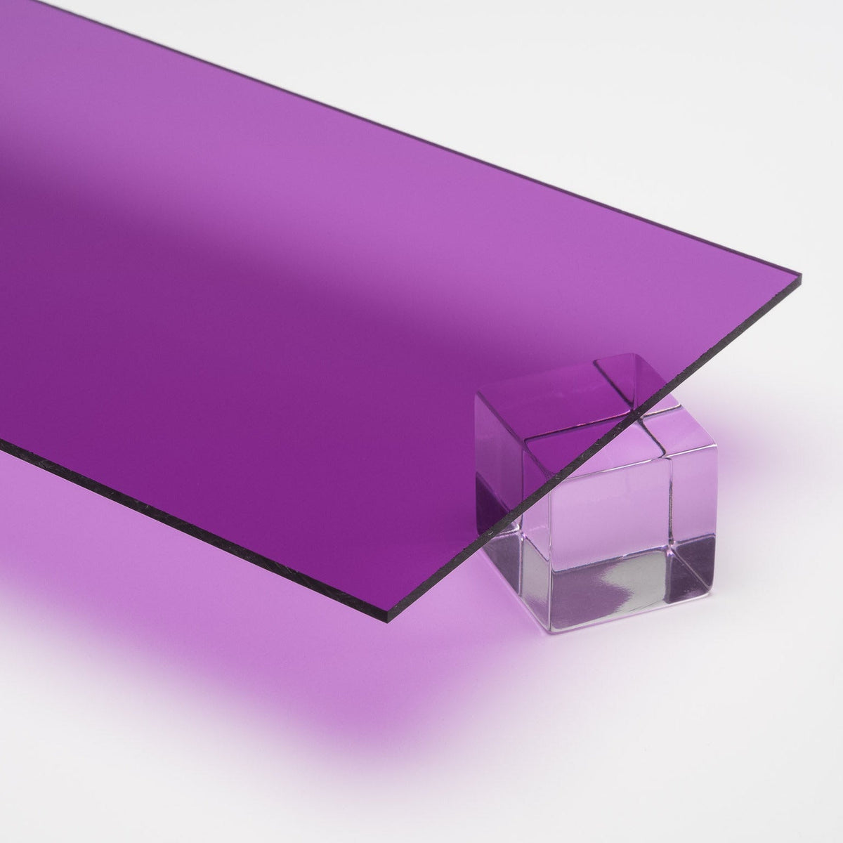 Purple Transparent Acrylic Plexiglass Sheet, Top view - Canal Plastics Center