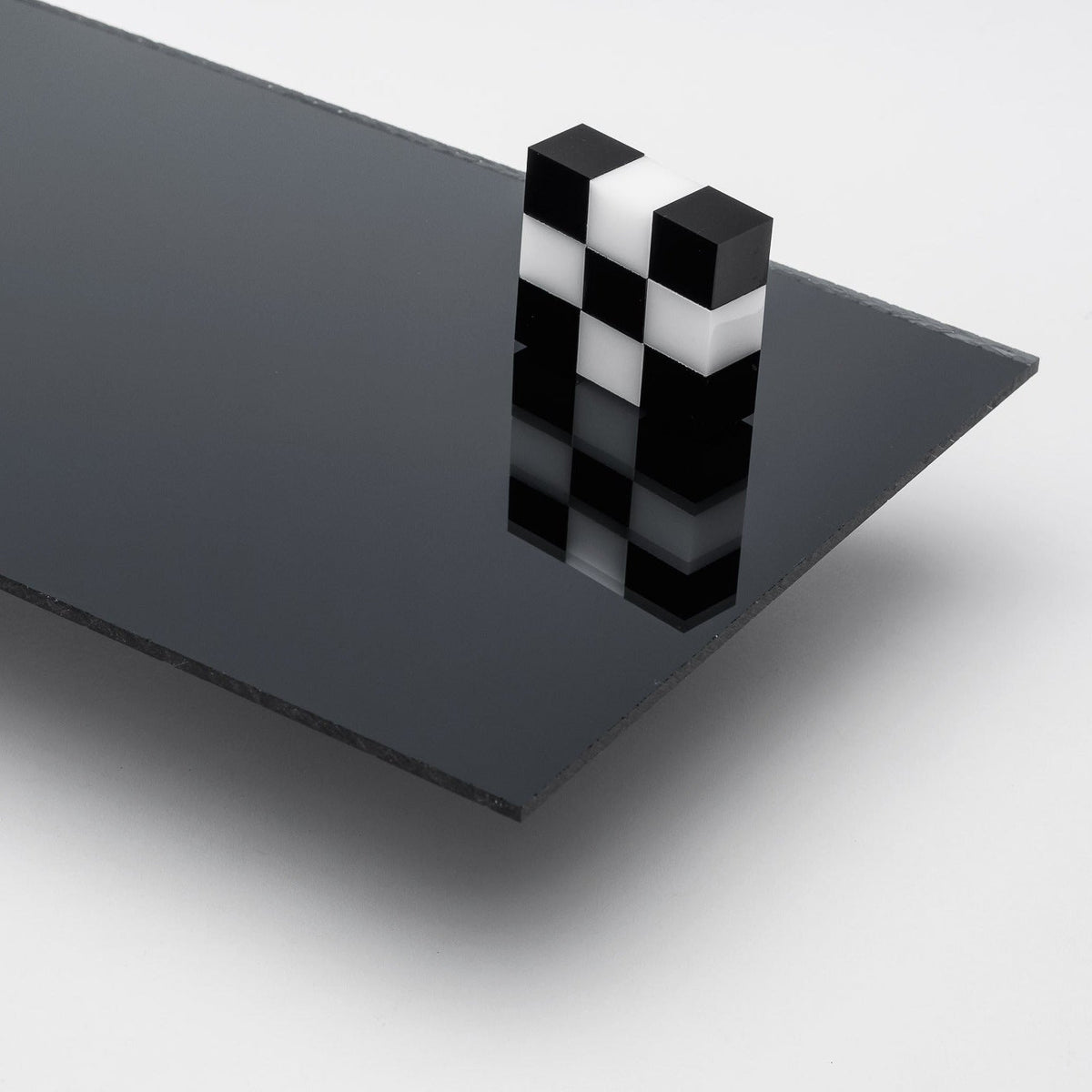 Gray Mirror Acrylic Plexiglass Sheet, color 1050, Top view - Canal Plastics Center