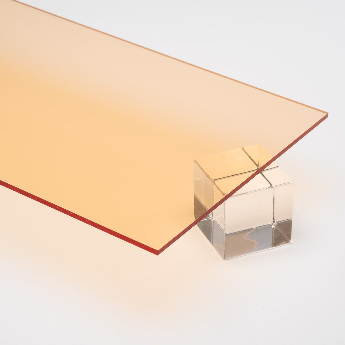 Gold Transparent Acrylic Plexiglass Sheet, Top view - Canal Plastics Center