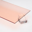 Rose Gold Transparent Acrylic Plexiglass Sheet, Top view - Canal Plastics Center