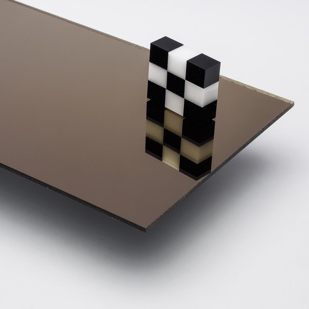Bronze Mirror Acrylic Plexiglass Sheet, color 1600, Top view - Canal Plastics Center