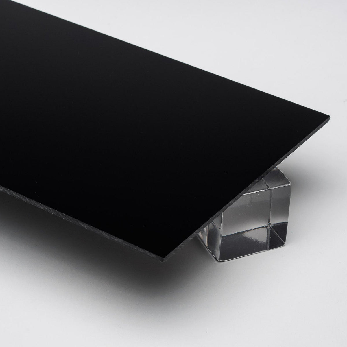 Black Opaque Acrylic Plexiglass Sheet, color 2025, Top view - Canal Plastics Center
