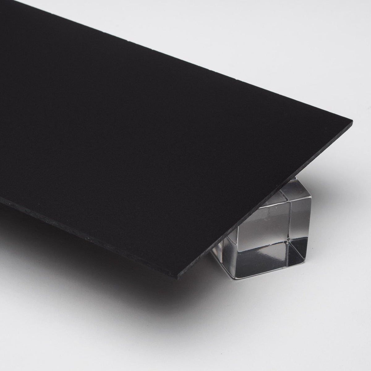 Black Opaque P95 Matte Acrylic Plexiglass Sheet, color 2025, Top view - Canal Plastics Center