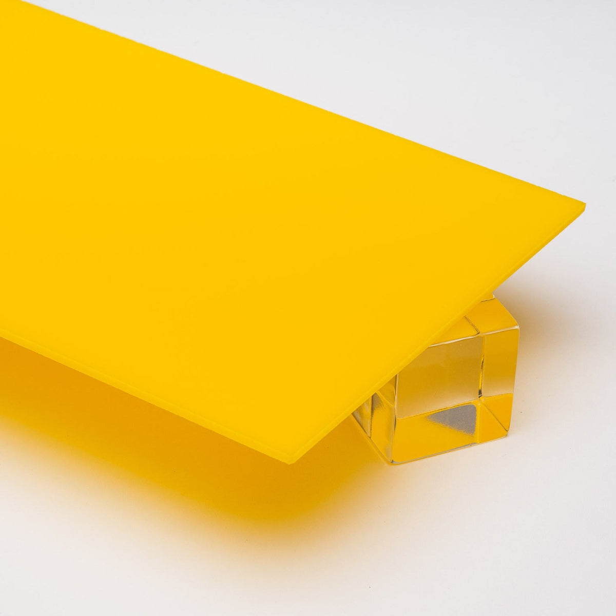 Yellow Opaque Acrylic Plexiglass Sheet, color 2037, Top view - Canal Plastics Center