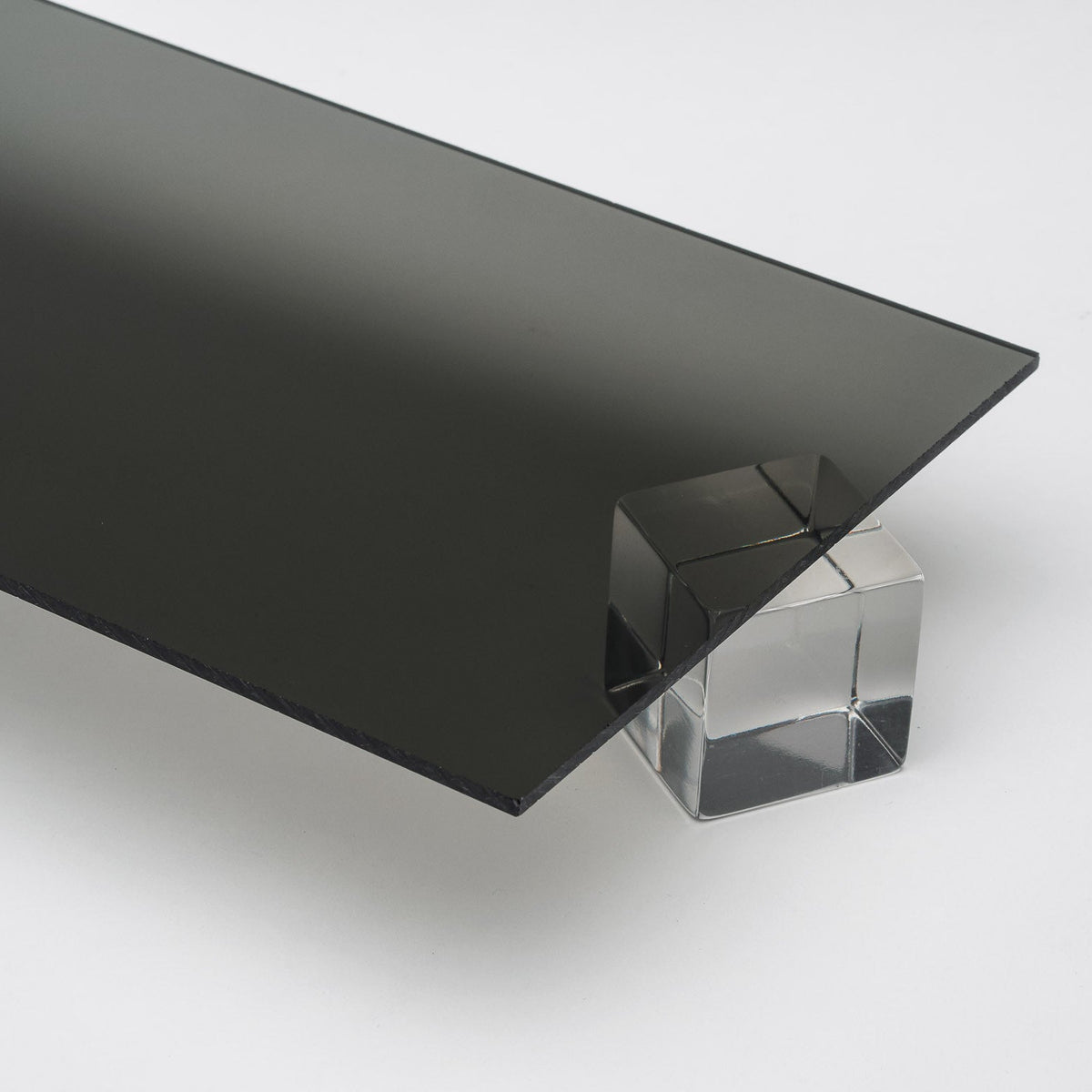 Gray Smoke Acrylic Plexiglass Sheet, Top view - Canal Plastics Center