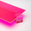 Pink Fluorescent Acrylic Plexiglass Sheet, color 2085, Top view - Canal Plastics Center