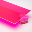 Pink Fluorescent Acrylic Plexiglass Sheet, color AS991 Top view - Canal Plastics Center
