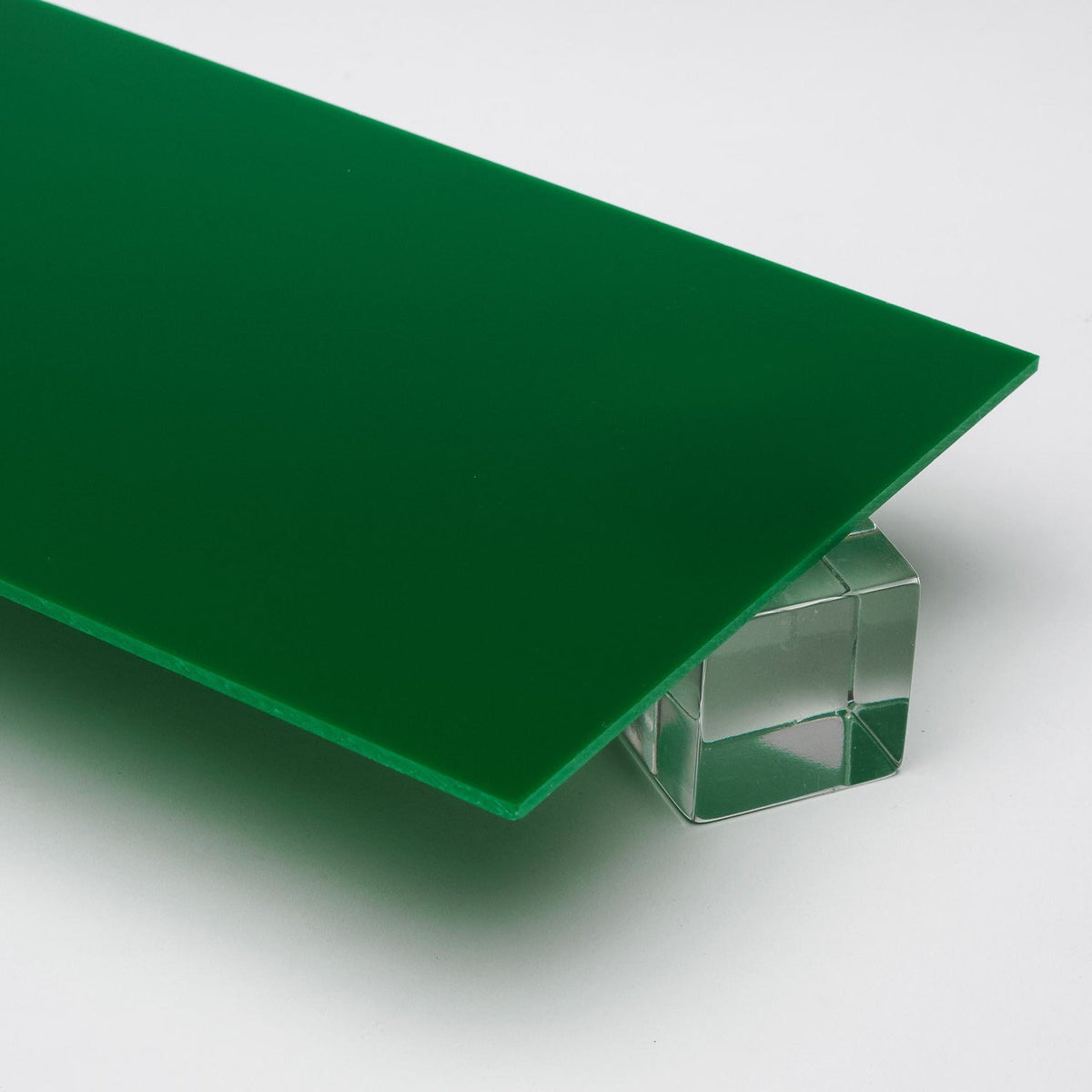 Green Opaque Acrylic Plexiglass Sheet, color 2108, Top view - Canal Plastics Center