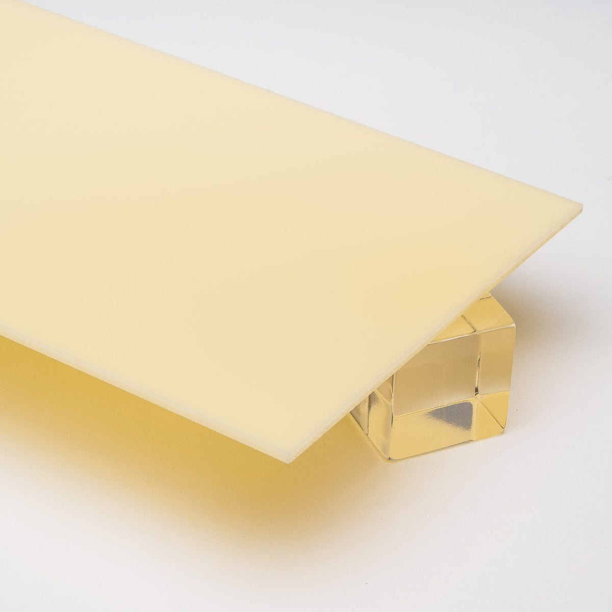 Ivory Opaque Acrylic Plexiglass Sheet, color 2146, Top view - Canal Plastics Center