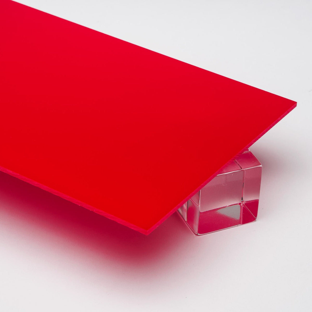 Red Opaque Acrylic Plexiglass Sheet, color 2157, Top view - Canal Plastics Center