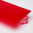 Red Translucent Acrylic Plexiglass Sheet, color 2423, Top view - Canal Plastics Center