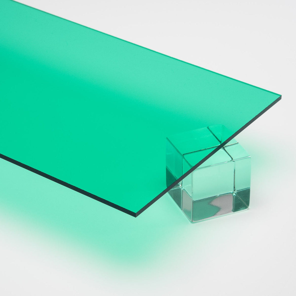 Mint Green Transparent Acrylic Plexiglass Sheet, Top view - Canal Plastics Center