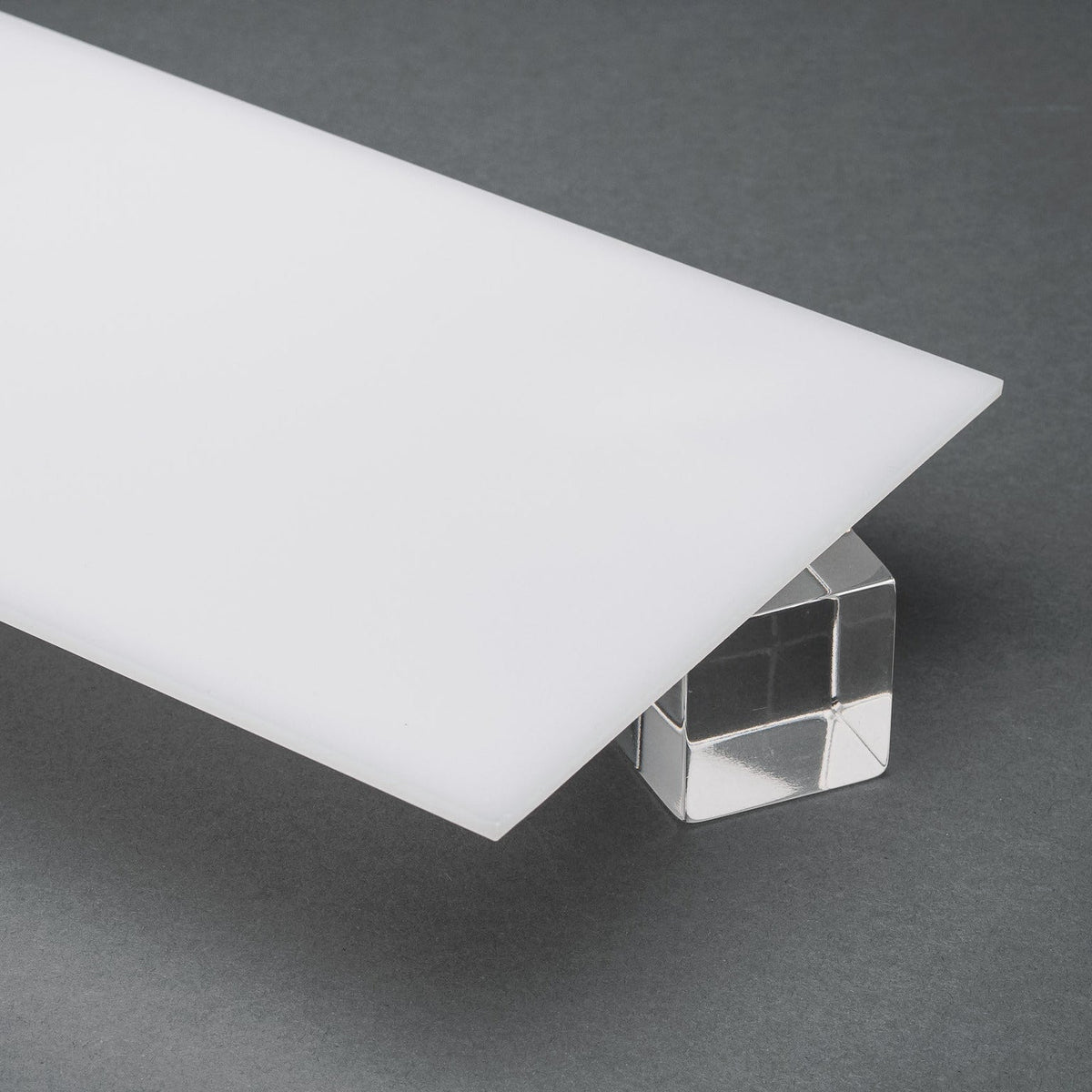 White Translucent P95 Matte Acrylic Plexiglass Sheet, color 2447, Top view - Canal Plastics Center