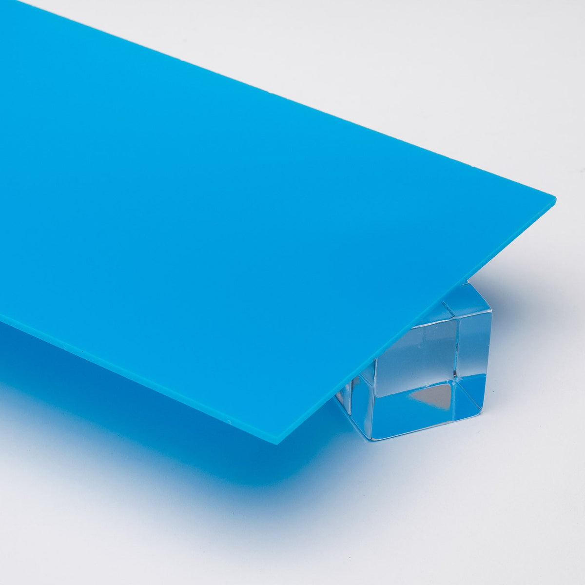 Light Blue Opaque Acrylic Plexiglass Sheet, color 2648, Top view - Canal Plastics Center