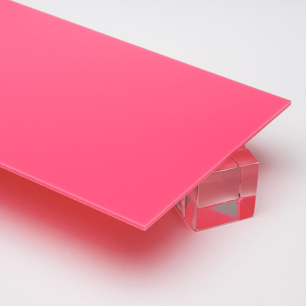 Pink Opaque Acrylic Plexiglass Sheet, color 3199, Top view - Canal Plastics Center