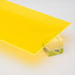 Yellow Fluorescent Acrylic Plexiglass Sheet, color 5740, Top view - Canal Plastics Center