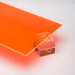 Orange Fluorescent Acrylic Plexiglass Sheet, color 6330, Top view - Canal Plastics Center