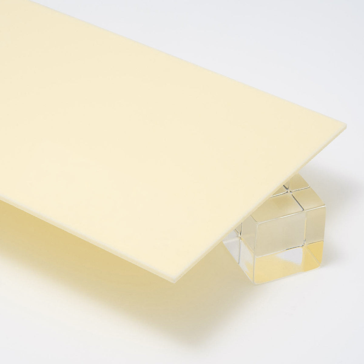 643P Vanilla Yellow Pastel Acrylic Plexiglass Sheet, Top view - Canal Plastics Center