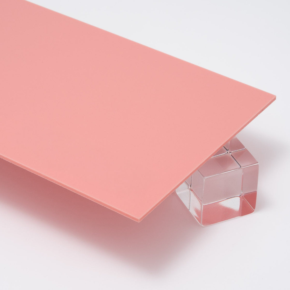 647P Salmon Pink Pastel Acrylic Plexiglass Sheet, Top view - Canal Plastics Center