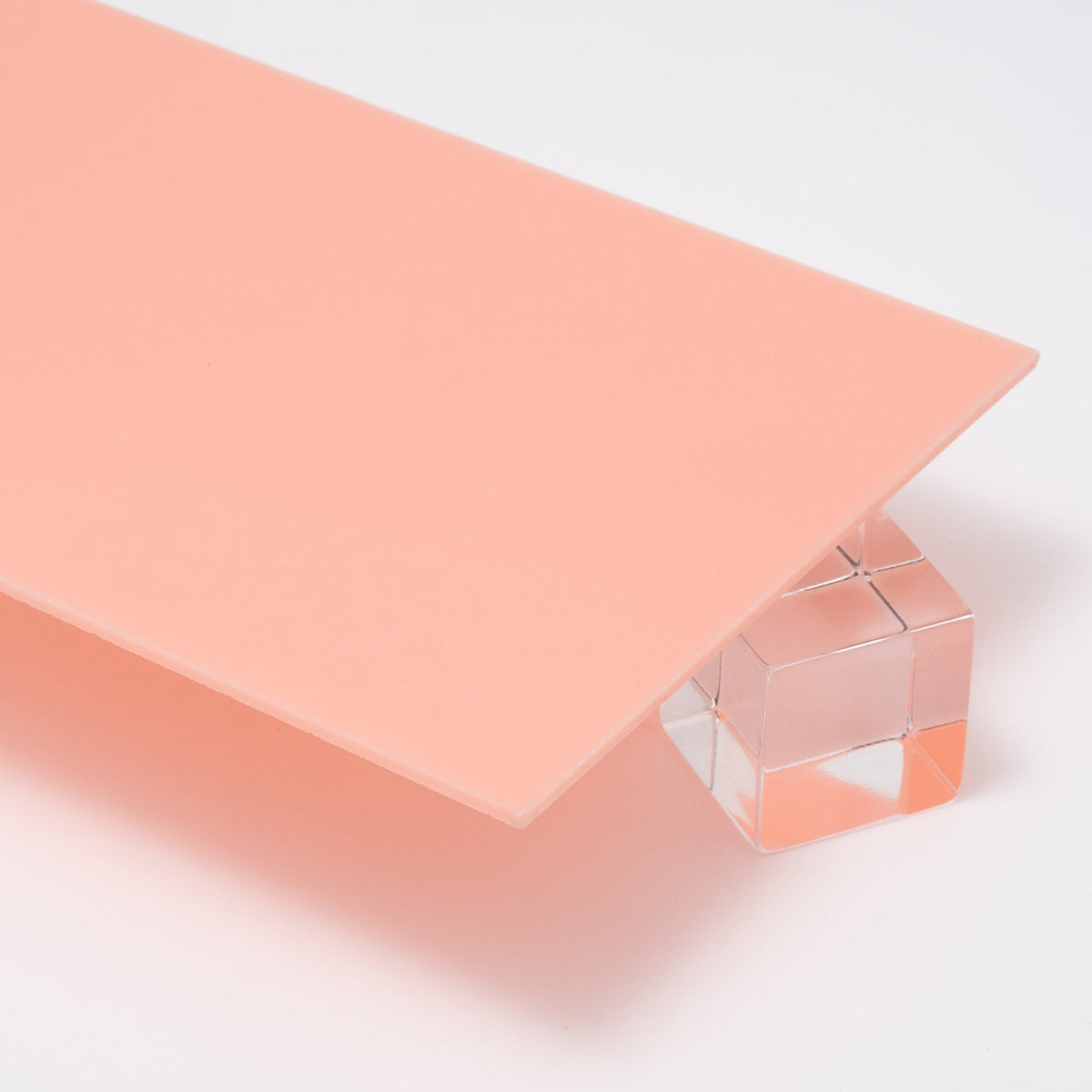 649P Peach Pink Pastel Acrylic Plexiglass Sheet, Top view - Canal Plastics Center