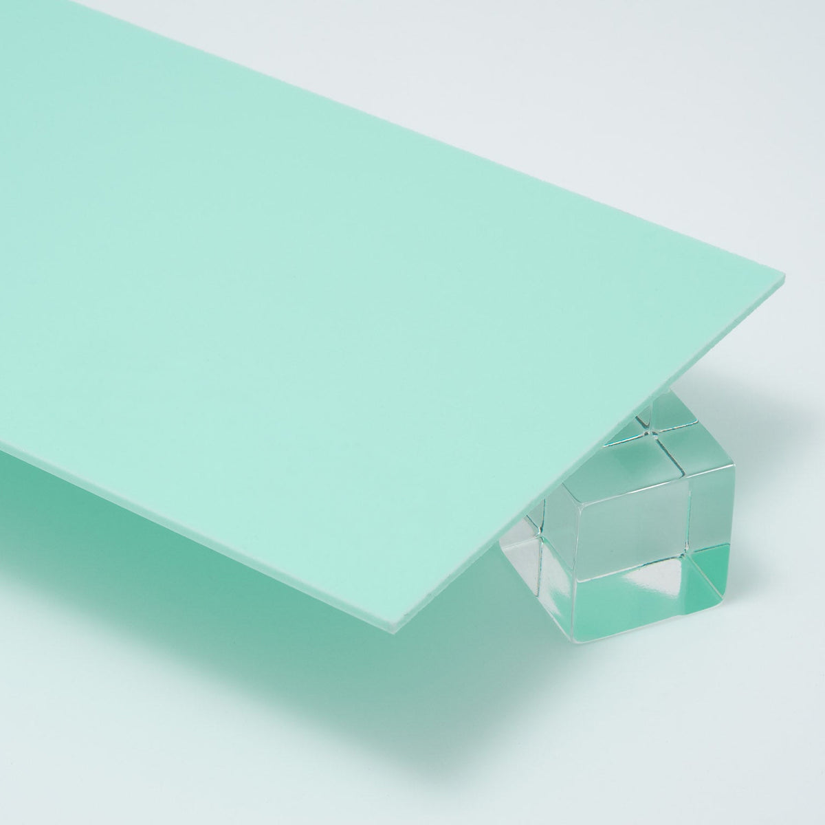 651P Seafoam Green Pastel Acrylic Plexiglass Sheet, Top view - Canal Plastics Center