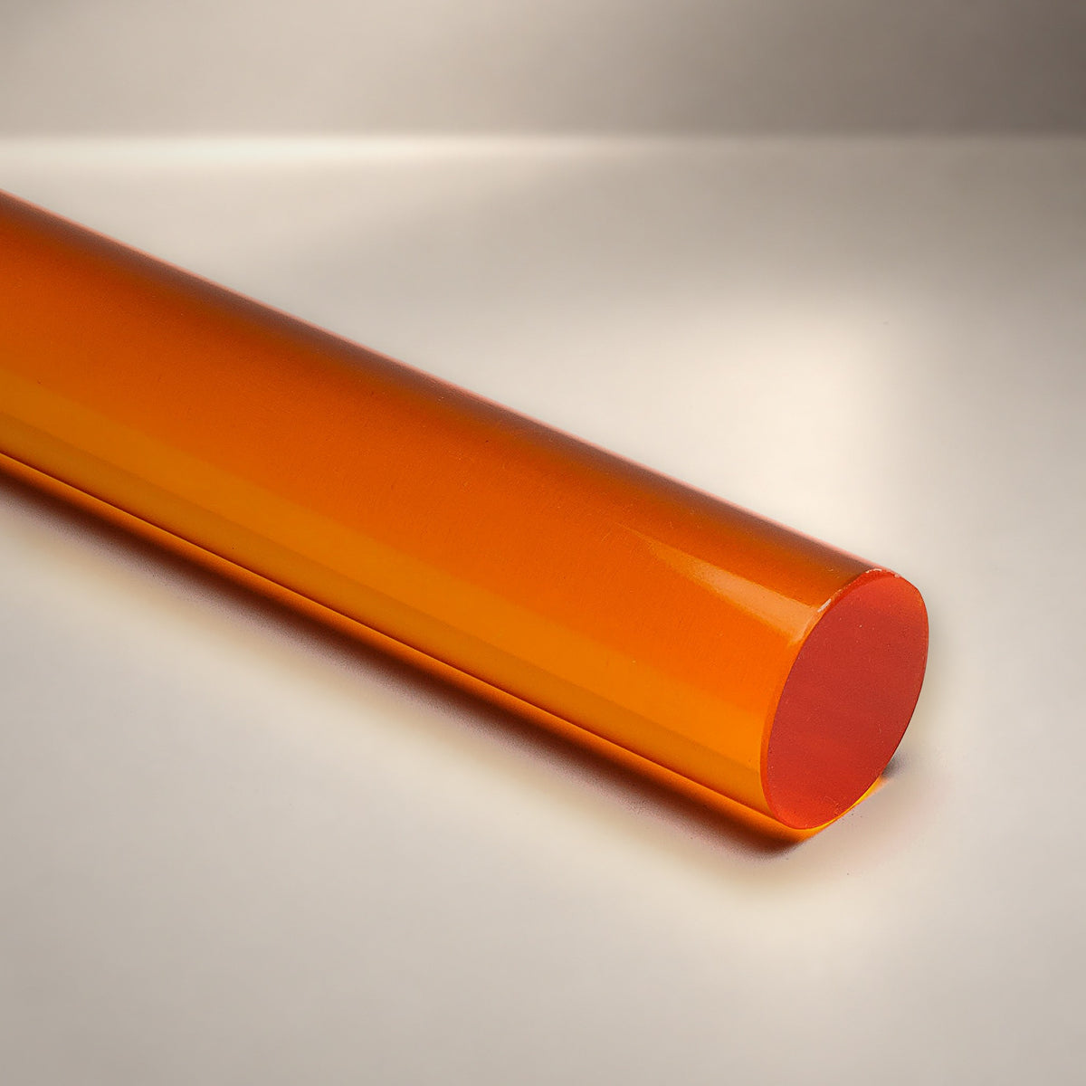 Amber transparent acrylic round rod - Canal Plastics Center