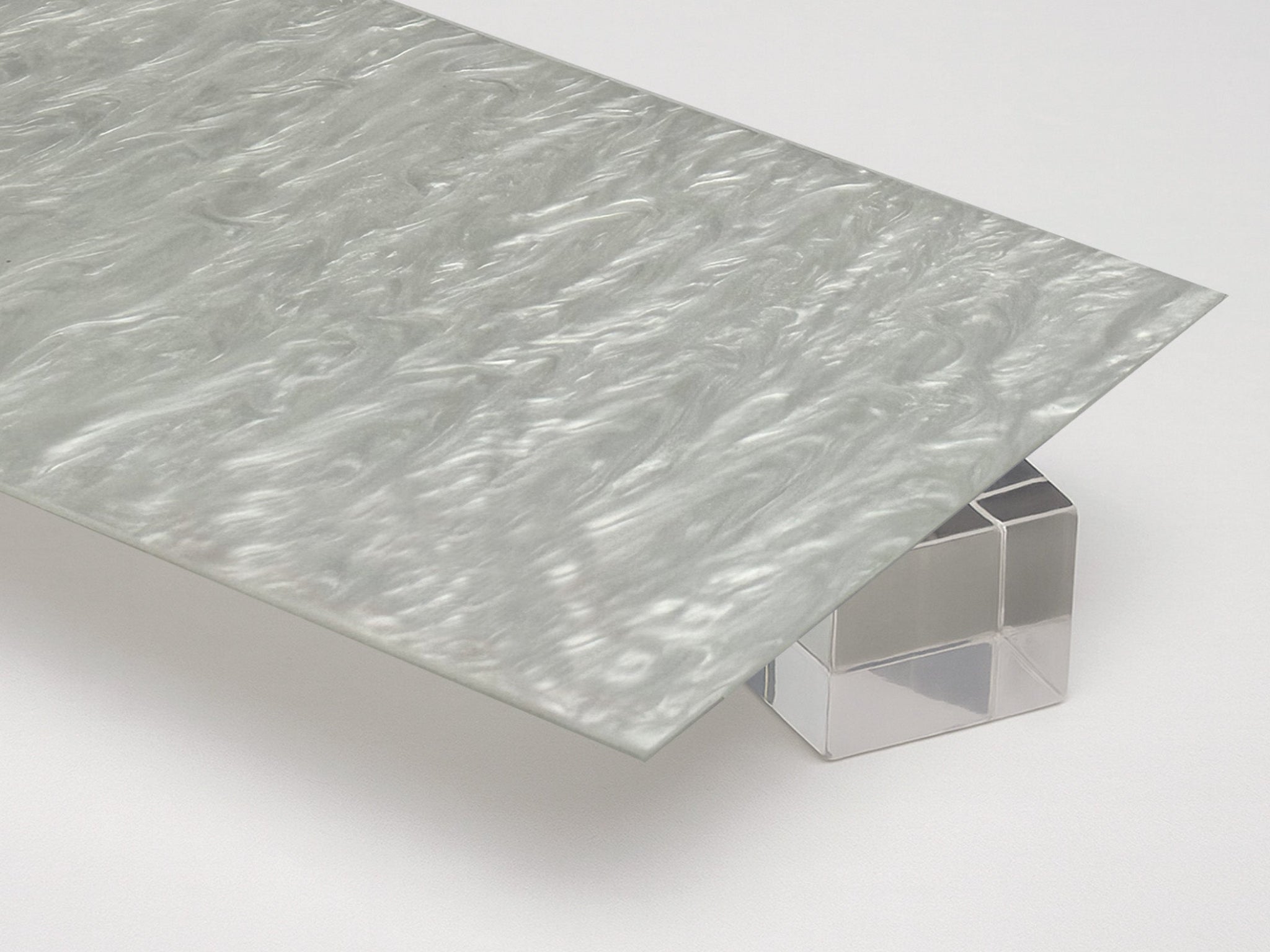 Arctic White Pearl Acrylic Plexiglass Sheet, Top view - Canal Plastics Center