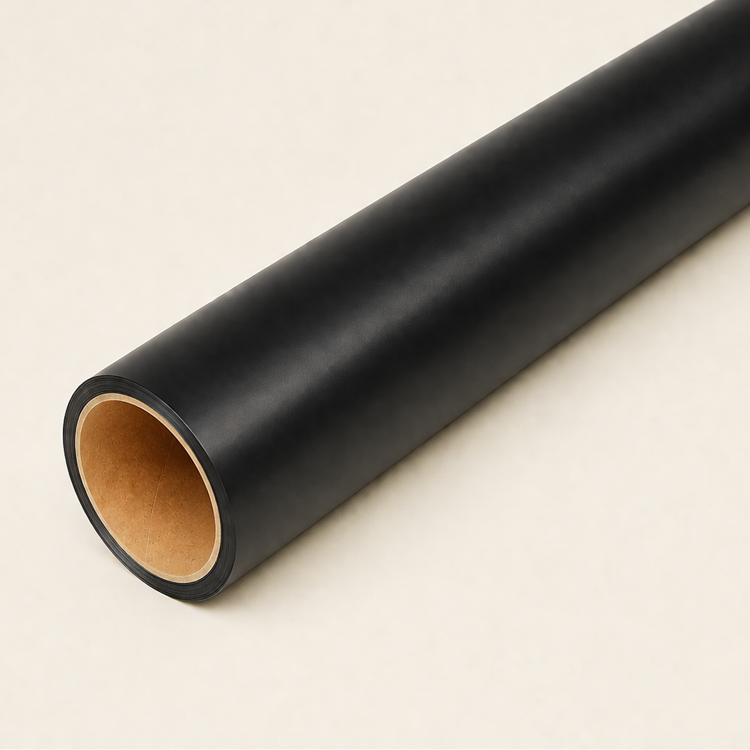 Matte Black Opaque Decorative Film - Self Adhesive
