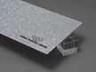 Canal Plastics Center Silver Glitter Acrylic Plexiglass Sheet, Top View - Urban Spark Collection for crafts, signage, displays, and even furniture accents