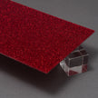 G304 Brooklyn Red Glitter Acrylic Plexiglass Sheet, Top view - Canal Plastics Center