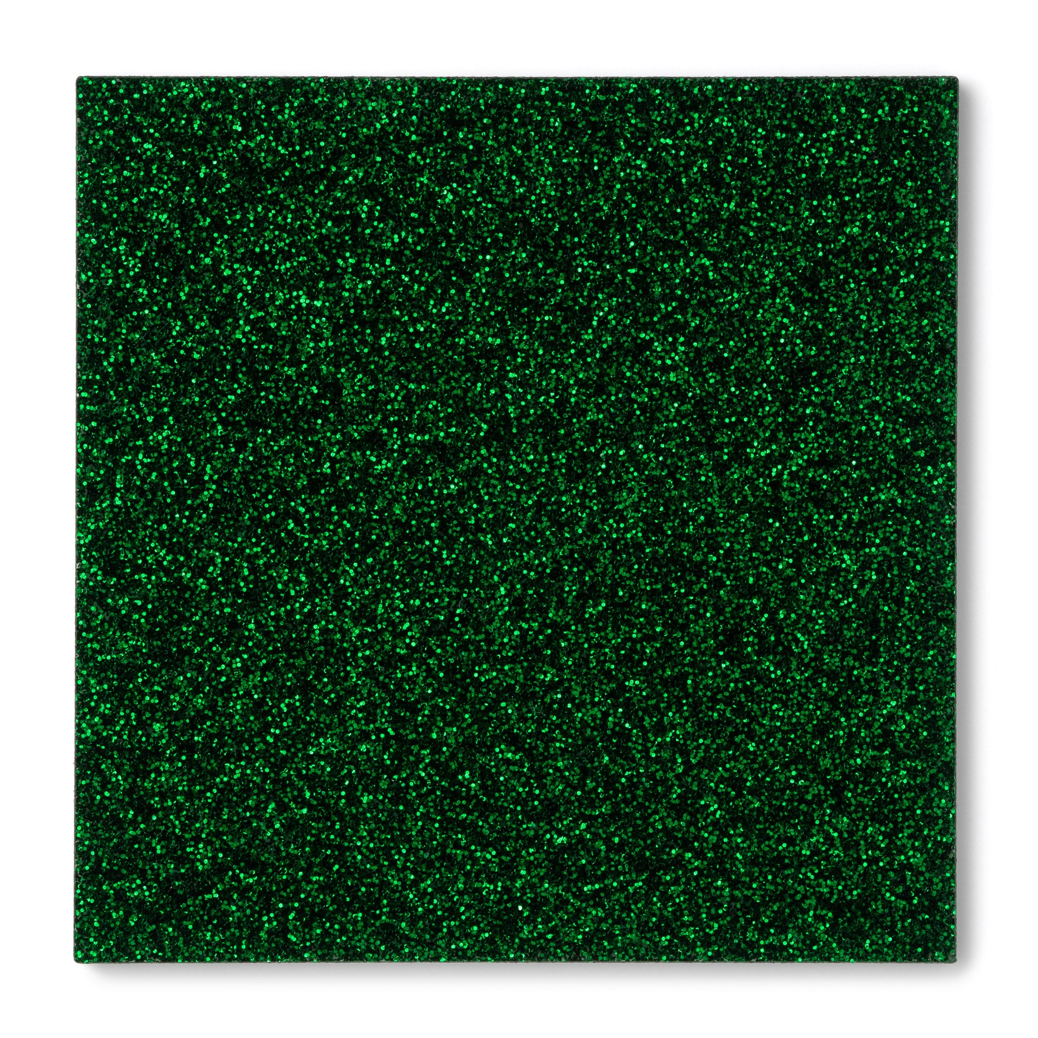Canal Plastics Center Green Glitter Acrylic Plexiglass Sheet, Swatch View - Urban Spark Collection for crafts, signage, displays, and even furniture accents