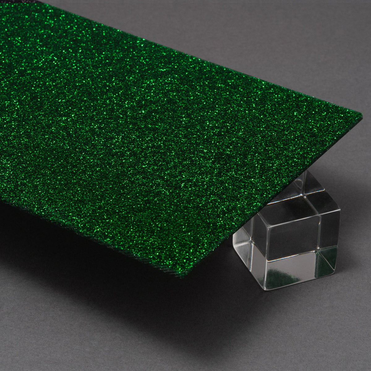 G622 Lex Green Glitter Acrylic Plexiglass Sheet, Top view - Canal Plastics Center