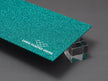 Canal Plastics Center Blue-Green Glitter Acrylic Plexiglass Sheet, Top View - Urban Spark Collection for crafts, signage, displays, and even furniture accents