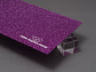 Canal Plastics Center Purple Glitter Acrylic Plexiglass Sheet, Top View - Urban Spark Collection for crafts, signage, displays, and even furniture accents