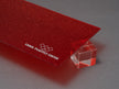 Canal Plastics Center Red Shimmer Acrylic Plexiglass Sheet, Top View - Urban Spark Collection for crafts, signage, displays, and even furniture accents